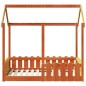 vidaXL Kinderbett Hausbett Wachsbraun 70x140 cm Kiefer vidaXL Kinderbett Hausbett Wachsbraun 70x140 cm Kiefer