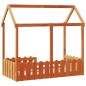 vidaXL Kinderbett Hausbett Wachsbraun 70x140 cm Kiefer vidaXL Kinderbett Hausbett Wachsbraun 70x140 cm Kiefer