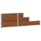 vidaXL Paletten-Aufsatzrahmen 3-fach Braun 120x80 cm Massivholz Kiefer vidaXL Paletten-Aufsatzrahmen 3-fach Braun 120x80 cm Massivholz Kiefer
