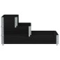 vidaXL Paletten-Aufsatzrahmen 3-fach Schwarz 120x80 cm Massivholz vidaXL Paletten-Aufsatzrahmen 3-fach Schwarz 120x80 cm Massivholz