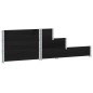 vidaXL Paletten-Aufsatzrahmen 3-fach Schwarz 120x80 cm Massivholz vidaXL Paletten-Aufsatzrahmen 3-fach Schwarz 120x80 cm Massivholz