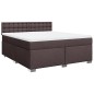 vidaXL Boxspringbett mit Matratze Dunkelbraun 180x200 cm Stoff vidaXL Boxspringbett mit Matratze Dunkelbraun 180x200 cm Stoff