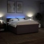 vidaXL Boxspringbett mit Matratze Dunkelbraun 180x200 cm Stoff vidaXL Boxspringbett mit Matratze Dunkelbraun 180x200 cm Stoff
