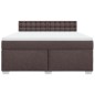vidaXL Boxspringbett mit Matratze Dunkelbraun 180x200 cm Stoff vidaXL Boxspringbett mit Matratze Dunkelbraun 180x200 cm Stoff