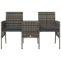 vidaXL Gartensofa 2-Sitzer mit Tisch und Hockern Grau Poly Rattan vidaXL Gartensofa 2-Sitzer mit Tisch und Hockern Grau Poly Rattan