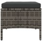 vidaXL Gartensofa 2-Sitzer mit Tisch und Hockern Grau Poly Rattan vidaXL Gartensofa 2-Sitzer mit Tisch und Hockern Grau Poly Rattan