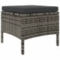vidaXL Gartensofa 2-Sitzer mit Tisch und Hockern Grau Poly Rattan vidaXL Gartensofa 2-Sitzer mit Tisch und Hockern Grau Poly Rattan