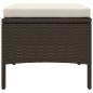 vidaXL Gartensofa 2-Sitzer mit Tisch und Hockern Braun Poly Rattan vidaXL Gartensofa 2-Sitzer mit Tisch und Hockern Braun Poly Rattan