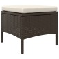 vidaXL Gartensofa 2-Sitzer mit Tisch und Hockern Braun Poly Rattan vidaXL Gartensofa 2-Sitzer mit Tisch und Hockern Braun Poly Rattan