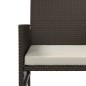 vidaXL Gartensofa 2-Sitzer mit Tisch und Hockern Braun Poly Rattan vidaXL Gartensofa 2-Sitzer mit Tisch und Hockern Braun Poly Rattan