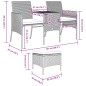 vidaXL Gartensofa 2-Sitzer mit Tisch und Hockern Braun Poly Rattan vidaXL Gartensofa 2-Sitzer mit Tisch und Hockern Braun Poly Rattan