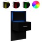 vidaXL Wand-Nachttisch mit LED-Leuchten Schwarz vidaXL Wand-Nachttisch mit LED-Leuchten Schwarz