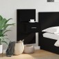 vidaXL Wand-Nachttisch mit LED-Leuchten Schwarz vidaXL Wand-Nachttisch mit LED-Leuchten Schwarz