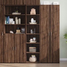 vidaXL Highboard Braun Eichen-Optik 45x41x185 cm Holzwerkstoff