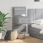 vidaXL Wand-Nachttisch mit LED-Leuchten Grau Sonoma vidaXL Wand-Nachttisch mit LED-Leuchten Grau Sonoma