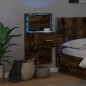 vidaXL Wand-Nachttisch mit LED-Leuchten Räuchereiche vidaXL Wand-Nachttisch mit LED-Leuchten Räuchereiche