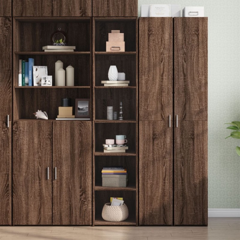 vidaXL Highboard Braun Eichen-Optik 40x41x185 cm Holzwerkstoff vidaXL Highboard Braun Eichen-Optik 40x41x185 cm Holzwerkstoff
