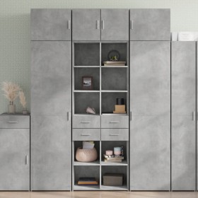vidaXL Highboard Betongrau 70x42,5x185 cm Holzwerkstoff