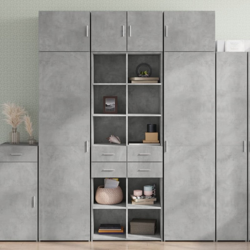 vidaXL Highboard Betongrau 70x42,5x185 cm Holzwerkstoff vidaXL Highboard Betongrau 70x42,5x185 cm Holzwerkstoff