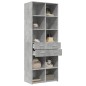 vidaXL Highboard Betongrau 70x42,5x185 cm Holzwerkstoff vidaXL Highboard Betongrau 70x42,5x185 cm Holzwerkstoff