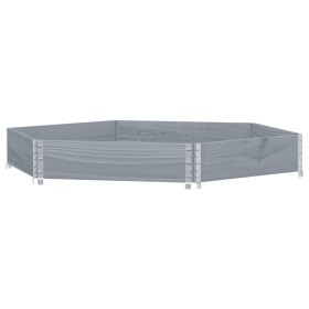 vidaXL Paletten-Aufsatzrahmen Grau 160x160 cm Massivholz Kiefer