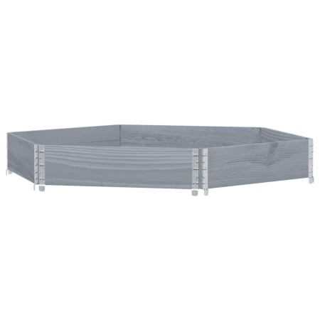 vidaXL Paletten-Aufsatzrahmen Grau 160x160 cm Massivholz Kiefer
