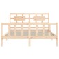 Massivholzbett mit Kopfteil 160x200 cm Massivholzbett mit Kopfteil 160x200 cm