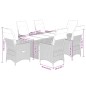 vidaXL 7-tlg. Garten-Essgruppe mit Kissen Schwarz Poly Rattan vidaXL 7-tlg. Garten-Essgruppe mit Kissen Schwarz Poly Rattan