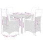 vidaXL 5-tlg. Garten-Essgruppe mit Kissen Schwarz Poly Rattan vidaXL 5-tlg. Garten-Essgruppe mit Kissen Schwarz Poly Rattan