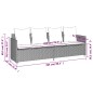 vidaXL 5-tlg. Garten-Sofagarnitur mit Kissen Grau Poly Rattan vidaXL 5-tlg. Garten-Sofagarnitur mit Kissen Grau Poly Rattan