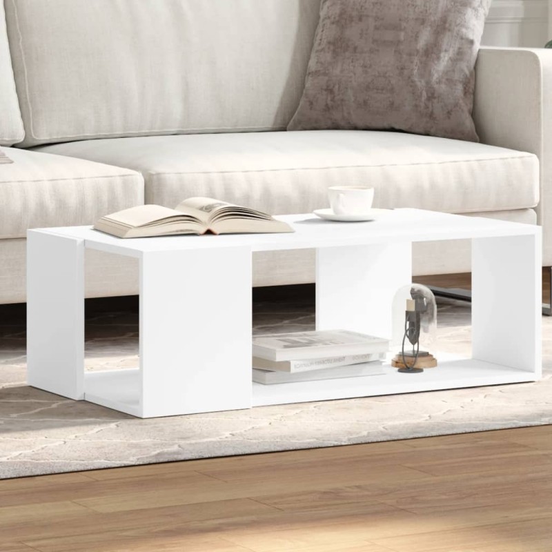 vidaXL Couchtisch Weiß 89,5x48x30 cm Holzwerkstoff vidaXL Couchtisch Weiß 89,5x48x30 cm Holzwerkstoff