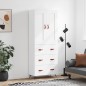 Highboard Weiß 69,5x34x180 cm Holzwerkstoff Highboard Weiß 69,5x34x180 cm Holzwerkstoff