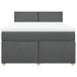 vidaXL Boxspringbett mit Matratze Dunkelgrau 140x190 cm Stoff vidaXL Boxspringbett mit Matratze Dunkelgrau 140x190 cm Stoff