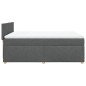 vidaXL Boxspringbett mit Matratze Dunkelgrau 140x190 cm Stoff vidaXL Boxspringbett mit Matratze Dunkelgrau 140x190 cm Stoff