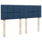 vidaXL Boxspringbett mit Matratze Blau 140x190 cm Stoff vidaXL Boxspringbett mit Matratze Blau 140x190 cm Stoff