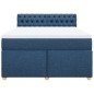 vidaXL Boxspringbett mit Matratze Blau 140x190 cm Stoff vidaXL Boxspringbett mit Matratze Blau 140x190 cm Stoff