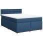 vidaXL Boxspringbett mit Matratze Blau 140x190 cm Stoff vidaXL Boxspringbett mit Matratze Blau 140x190 cm Stoff