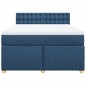vidaXL Boxspringbett mit Matratze Blau 140x190 cm Stoff vidaXL Boxspringbett mit Matratze Blau 140x190 cm Stoff