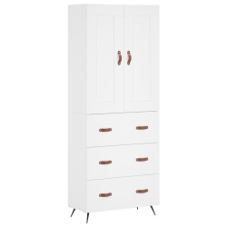 Highboard Weiß 69,5x34x180 cm Holzwerkstoff