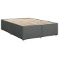 vidaXL Boxspringbett mit Matratze Dunkelgrau 140x200 cm Stoff vidaXL Boxspringbett mit Matratze Dunkelgrau 140x200 cm Stoff