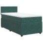 vidaXL Boxspringbett mit Matratze Dunkelgrün 100x200 cm Samt vidaXL Boxspringbett mit Matratze Dunkelgrün 100x200 cm Samt