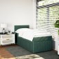vidaXL Boxspringbett mit Matratze Dunkelgrün 100x200 cm Samt vidaXL Boxspringbett mit Matratze Dunkelgrün 100x200 cm Samt