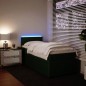 vidaXL Boxspringbett mit Matratze Dunkelgrün 100x200 cm Samt vidaXL Boxspringbett mit Matratze Dunkelgrün 100x200 cm Samt