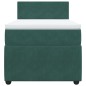 vidaXL Boxspringbett mit Matratze Dunkelgrün 100x200 cm Samt vidaXL Boxspringbett mit Matratze Dunkelgrün 100x200 cm Samt