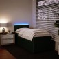 vidaXL Boxspringbett mit Matratze Dunkelgrün 100x200 cm Samt vidaXL Boxspringbett mit Matratze Dunkelgrün 100x200 cm Samt