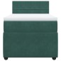 vidaXL Boxspringbett mit Matratze Dunkelgrün 100x200 cm Samt vidaXL Boxspringbett mit Matratze Dunkelgrün 100x200 cm Samt