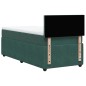 vidaXL Boxspringbett mit Matratze Dunkelgrün 100x200 cm Samt vidaXL Boxspringbett mit Matratze Dunkelgrün 100x200 cm Samt