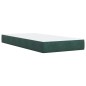 vidaXL Boxspringbett mit Matratze Dunkelgrün 100x200 cm Samt vidaXL Boxspringbett mit Matratze Dunkelgrün 100x200 cm Samt