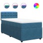 vidaXL Boxspringbett mit Matratze Blau 100x200 cm Samt vidaXL Boxspringbett mit Matratze Blau 100x200 cm Samt