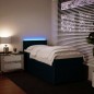 vidaXL Boxspringbett mit Matratze Blau 100x200 cm Samt vidaXL Boxspringbett mit Matratze Blau 100x200 cm Samt